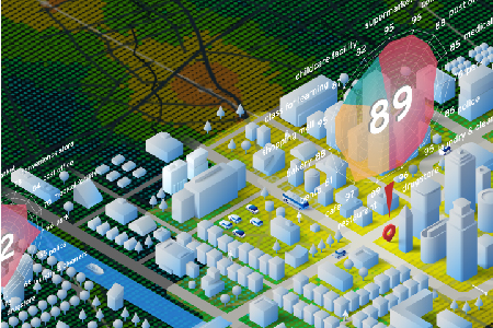 暮らしやすさの観点から徒歩圏内の施設充実度を評価する指標「Walkability Index」