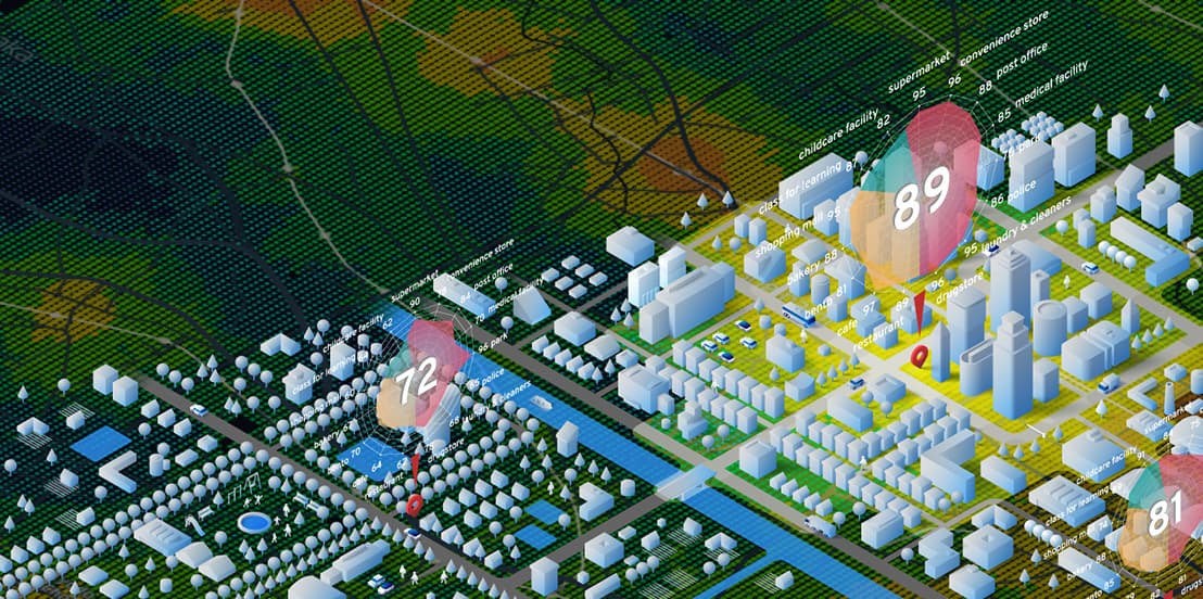 Tokyo Walkability 暮らしやすさの観点から徒歩圏内の施設充実度を評価する日本初の指標『Walkability Index』の研究開発と社会実装|日建設計総合研究所