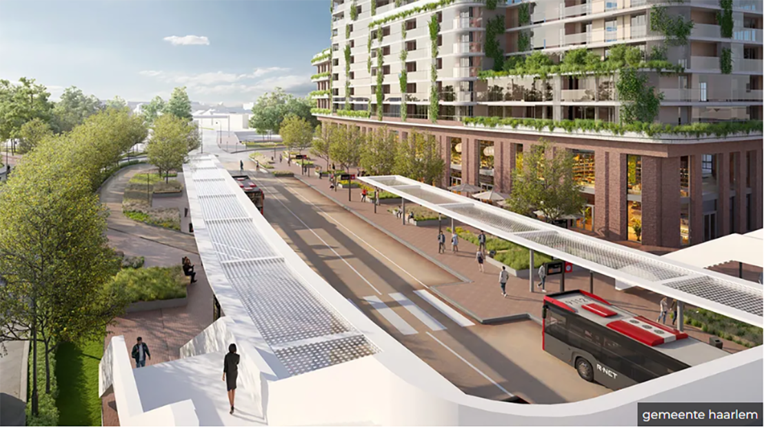 都市周縁におけるモビリティハブのイメージ (Haarlem Nieuw Zuid)  (出典: Province of Noord-Holland, 2023)