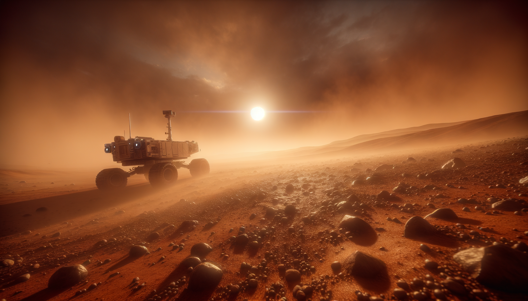 図４　火星表面環境イメージ（出典：AIで作成）